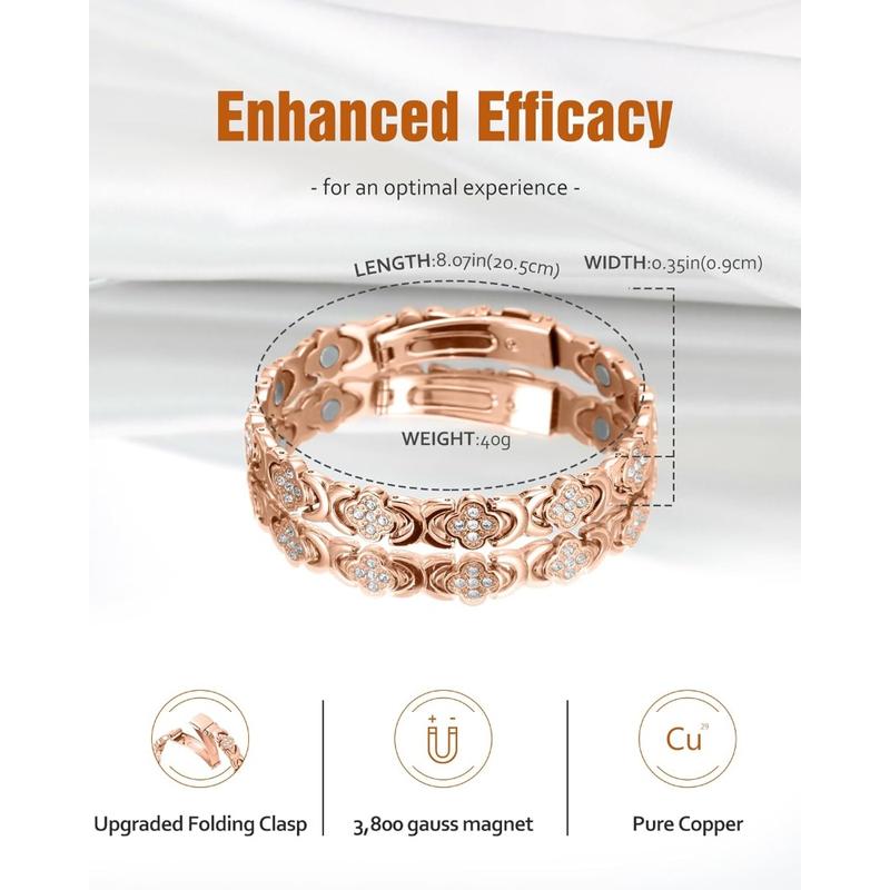 Diystar® Pure Copper Magnetic Bracelet with 3500 Gauss Effective Magnets Outdoorfun