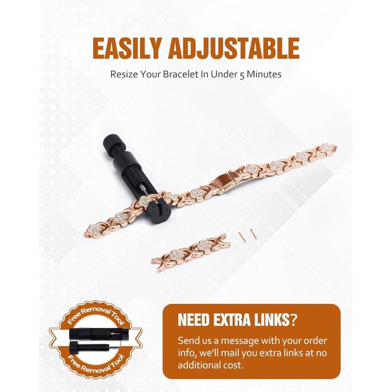 Diystar® Pure Copper Magnetic Bracelet with 3500 Gauss Effective Magnets Outdoorfun