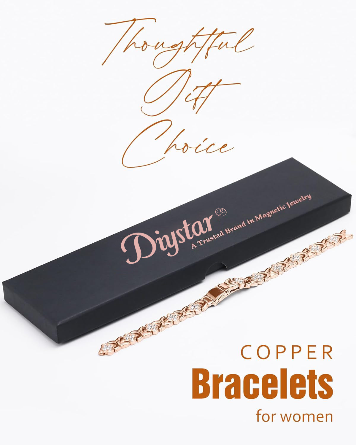 Diystar® Pure Copper Magnetic Bracelet with 3500 Gauss Effective Magnets Outdoorfun